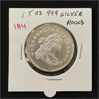 1oz Fine Silver Round -  Liberty