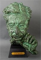 Jacob Epstein "Sholem Asch" Head Bronze Sculpture