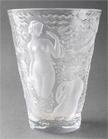 Lalique "Ondines" Frosted Nudes Crystal Vase
