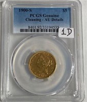 1900 S Gold PCGS $5