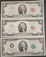 Three Nice $2 Bills