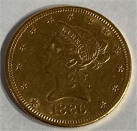 1886 S Gold $10 Liberty