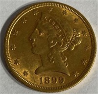 1899 Gold $5