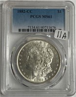 1882 CC PCGS MS61 $1