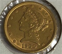 1900 Gold Liberty $5