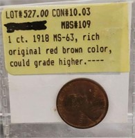 1918 Lincoln Cent Wheat Penny