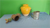 Ceramic pot and vintage kitchen