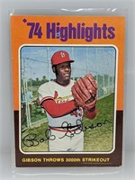 1975 Topps Baseball Extra Bob Gibson #3