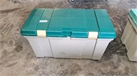 Rubbermaid tote. Approximately 32x18x18