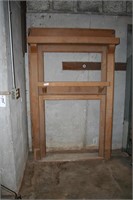 Wood fireplace mantle. Approximately 54" wide,