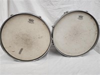 2 Ludwig drums with Remo weather King Ambassador