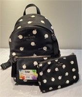 Kate Spade backpack & matching clutch