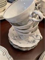 HAVILAND BAVARIA - 4 CUPS AND SAUCERS