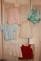 LOT OF VINTAGE BABY GIRL CLOTHES