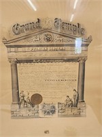 1924 Delaware Grand Temple Pythian Sisters framed