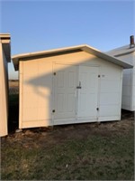 12' x16' White Insulated Shed on Treated 4x6 Skids