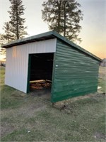12'3" x 16'2" Tin Clad Cattle Shelter