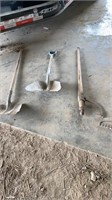Several garden tools, Log mover & aluminum scoop