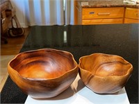 Acacia wood bowls