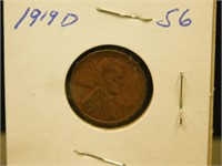 1919D US Wheat One Cent Coin