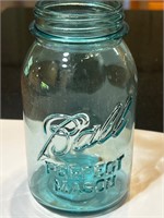 1923-1933 blue ball jar perfect mason