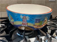 Large beach themed serving bowl
