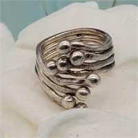 STERLING SILVER 925 CRUDELY MADE RING SZ 7