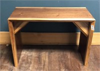 Walnut Bench End Side Table 26x12 18H