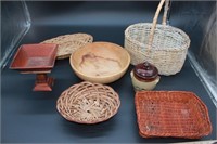 WOOD AND WICKER LOT