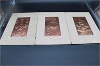 BEAUTIFUL JAPANESE COPPER RELIEF PICTURES