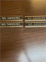 4 "NO SMOKING" DESK SIGNS