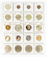 Coin Lot of 20 Coins, Mixed Types, VF- BU
