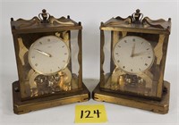 Schatz Germany Pair of Brass Clocks