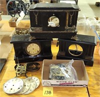 Old Shelf Clock Cases & Parts