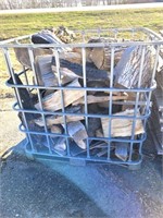 Metal Pallet/Crate Full of Firewood
