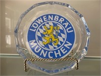 Lowenbrau Beer Germany Glass Ashtray