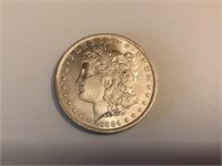 1884 O Morgan Silver Dollar,XF