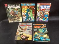 5 Vintage Super Hero Comic Books,Circulated