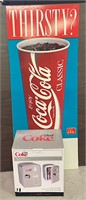 Coca-Cola Sign & Mini Cooler