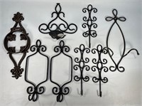 Ornate Cast Iron Plant Holder & Wire Racks