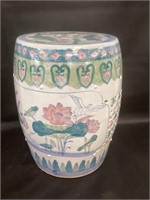 17 1/2" Tall Asian Porcelain Garden Stool,crack