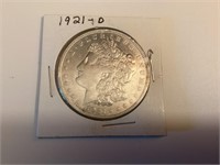 1921 D Morgan Silver Dollar,FINE