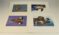 Lot 3974A - 4 Unframed Duck Stamp Prints to Incl: