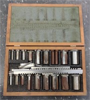 Steel Keyway Broach Set w/ Wooden Case 12"x10"
