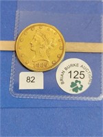 1889 S  5  Dollar Gold XF