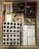 Lot w/ Steel Pieces, Threaded Screw Holders,