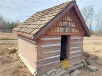 10x12 LOG BEAM WELL HOUSE SHED