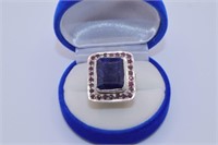 LADIES SAPPHIRE & RUBY RING