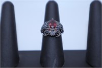 LADIES SAPPHIRE & RUBY RING