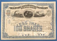 Delaware Lackawanna & Western Stock Certificate